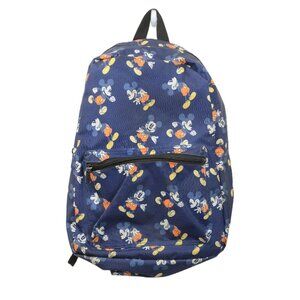 Disney Mickey Mouse Backpack 16" Blue Canvas Adult Kids School Travel Book Bag
